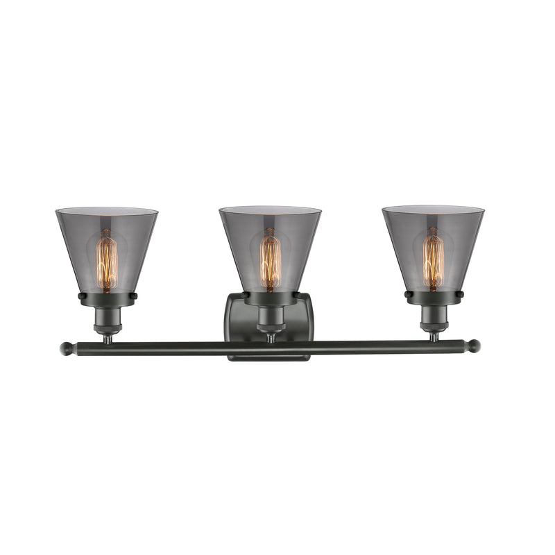 Innovations Lighting Small Cone 3 Light Bath Vanity Light Part Of The Ballston Collection 916-3W-OB-G63