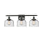 Bell Bath Vanity Light shown in the Oil Rubbed Bronze finish with a Seedy shade