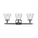 Innovations Lighting Small Cone 3 Light Bath Vanity Light Part Of The Ballston Collection 916-3W-PC-G64-LED