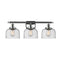 Bell Bath Vanity Light shown in the Polished Chrome finish with a Seedy shade