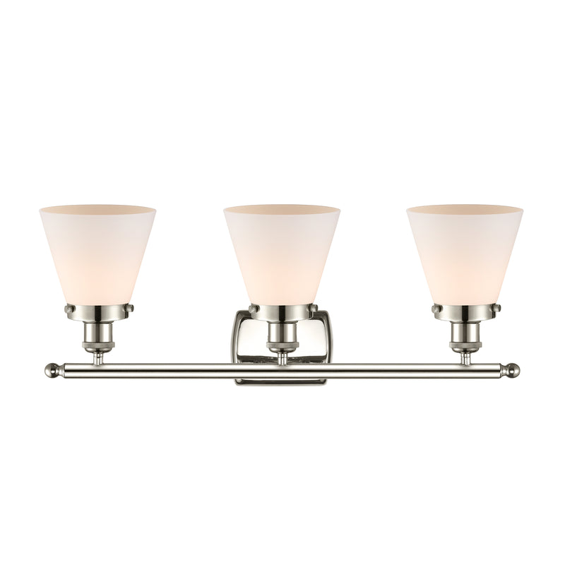 Innovations Lighting Small Cone 3 Light Bath Vanity Light Part Of The Ballston Collection 916-3W-PN-G61-LED