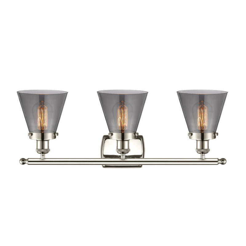 Innovations Lighting Small Cone 3 Light Bath Vanity Light Part Of The Ballston Collection 916-3W-PN-G63