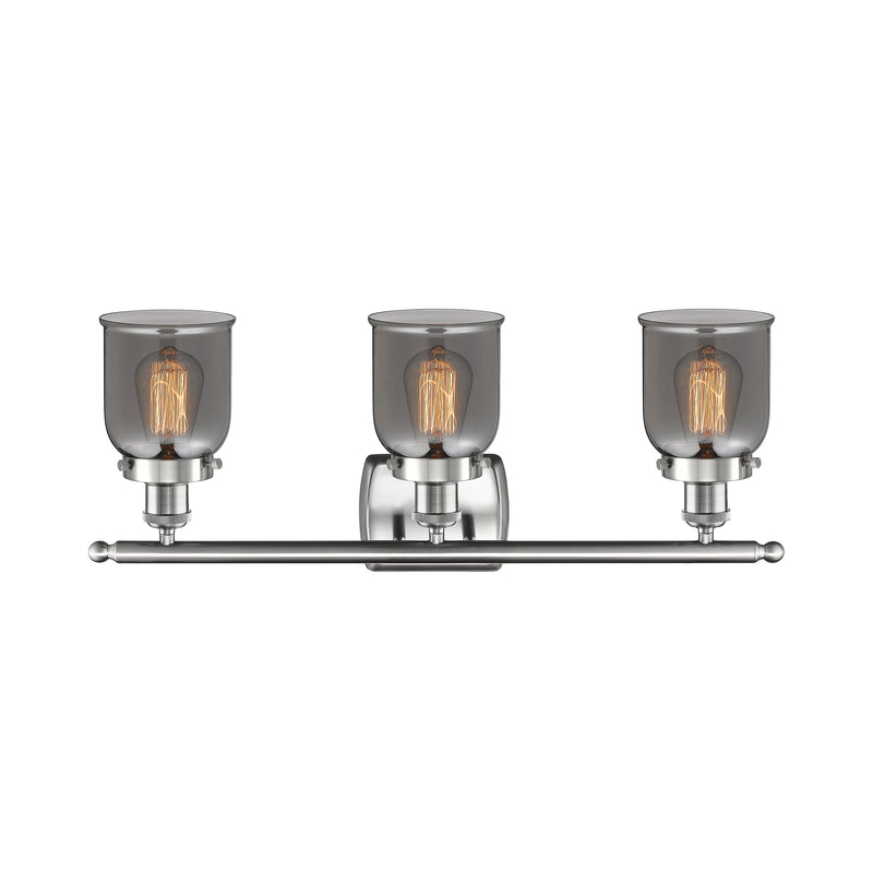 Innovations Lighting Small Bell 3 Light Bath Vanity Light Part Of The Ballston Collection 916-3W-SN-G53-LED