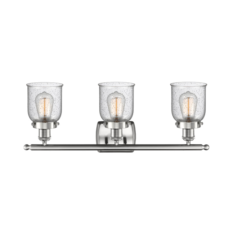 Innovations Lighting Small Bell 3 Light Bath Vanity Light Part Of The Ballston Collection 916-3W-SN-G54-LED