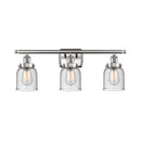 Bell Bath Vanity Light shown in the Brushed Satin Nickel finish with a Seedy shade