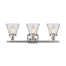 Innovations Lighting Small Cone 3 Light Bath Vanity Light Part Of The Ballston Collection 916-3W-SN-G62-LED