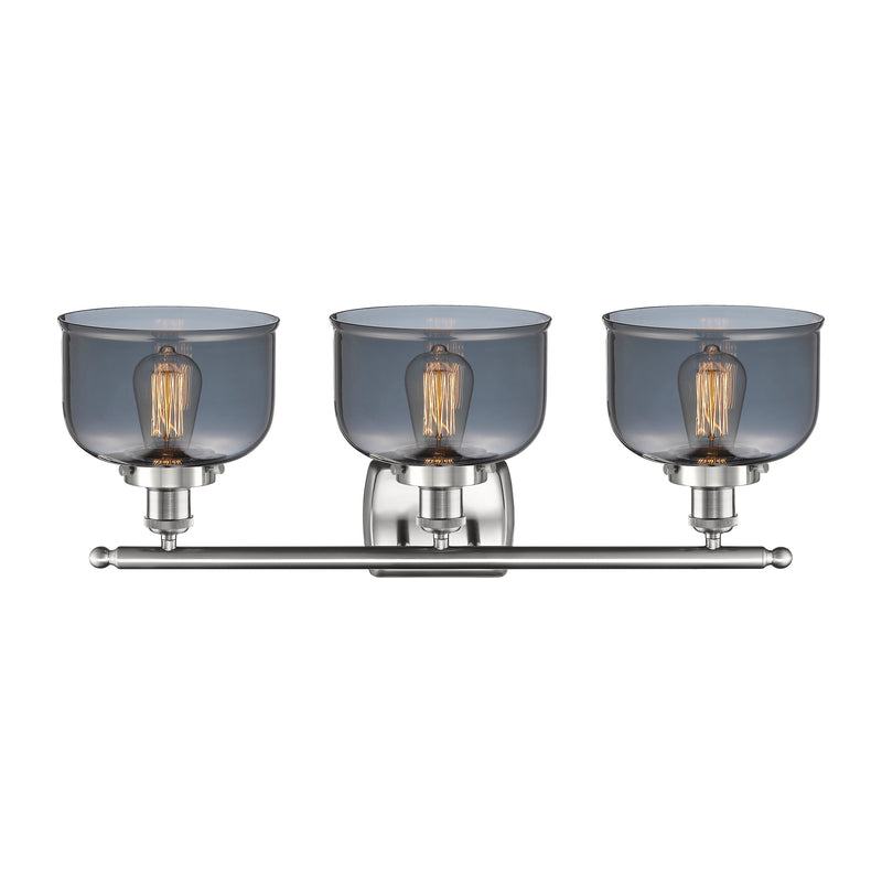 Innovations Lighting Large Bell 3 Light Bath Vanity Light Part Of The Ballston Collection 916-3W-SN-G73-LED