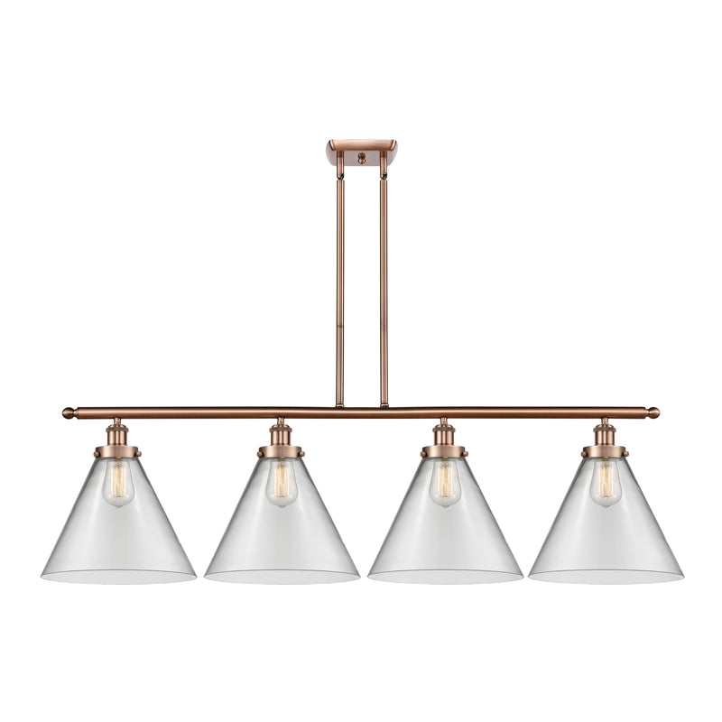 Cone Island Light shown in the Antique Copper finish with a Clear shade