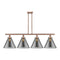 Cone Island Light shown in the Antique Copper finish with a Plated Smoke shade