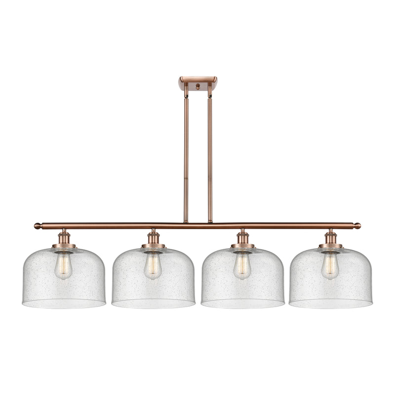 Bell Island Light shown in the Antique Copper finish with a Seedy shade