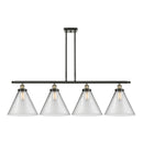 Cone Island Light shown in the Black Antique Brass finish with a Clear shade