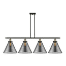 Cone Island Light shown in the Black Antique Brass finish with a Plated Smoke shade