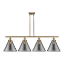 Cone Island Light shown in the Brushed Brass finish with a Plated Smoke shade