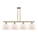 Bell Island Light shown in the Brushed Brass finish with a Matte White shade