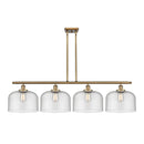 Bell Island Light shown in the Brushed Brass finish with a Seedy shade