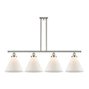 Cone Island Light shown in the Polished Nickel finish with a Matte White shade