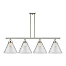 Cone Island Light shown in the Polished Nickel finish with a Clear shade