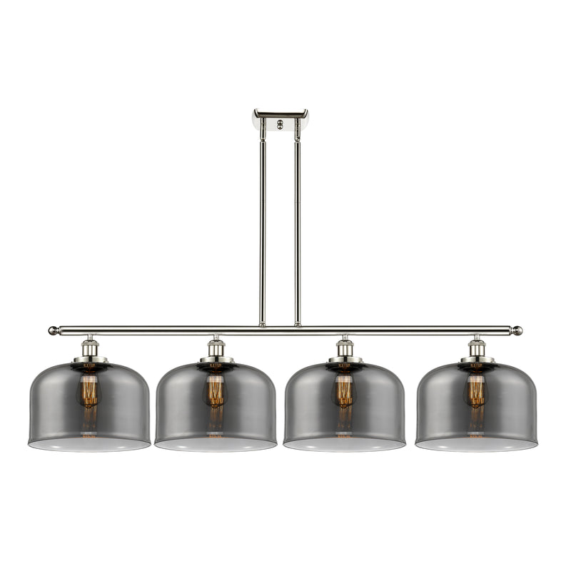 Bell Island Light shown in the Polished Nickel finish with a Plated Smoke shade