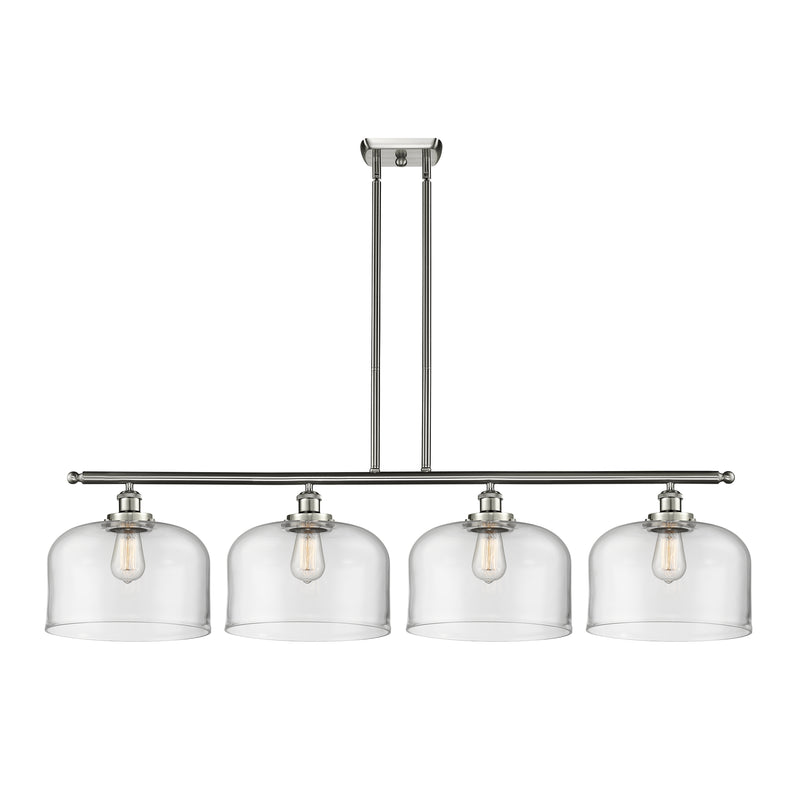 Bell Island Light shown in the Brushed Satin Nickel finish with a Clear shade