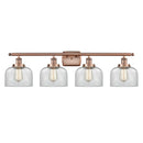 Bell Bath Vanity Light shown in the Antique Copper finish with a Clear shade