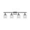 Bell Bath Vanity Light shown in the Polished Chrome finish with a Clear shade