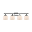 Bell Bath Vanity Light shown in the Polished Chrome finish with a Matte White shade