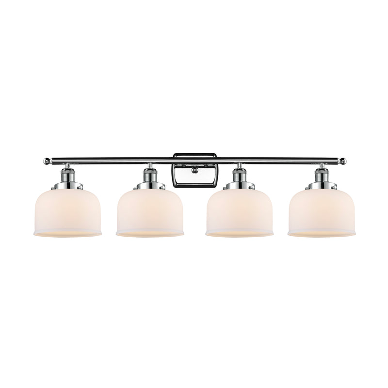 Bell Bath Vanity Light shown in the Polished Chrome finish with a Matte White shade