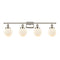 Beacon Bath Vanity Light shown in the Polished Nickel finish with a Matte White shade