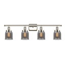 Bell Bath Vanity Light shown in the Polished Nickel finish with a Plated Smoke shade