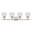 Innovations Lighting Small Cone 4 Light Bath Vanity Light Part Of The Ballston Collection 916-4W-PN-G62-LED