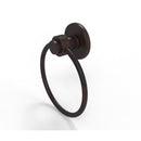 Allied Brass Mercury Collection Towel Ring with Groovy Accent 916G-VB