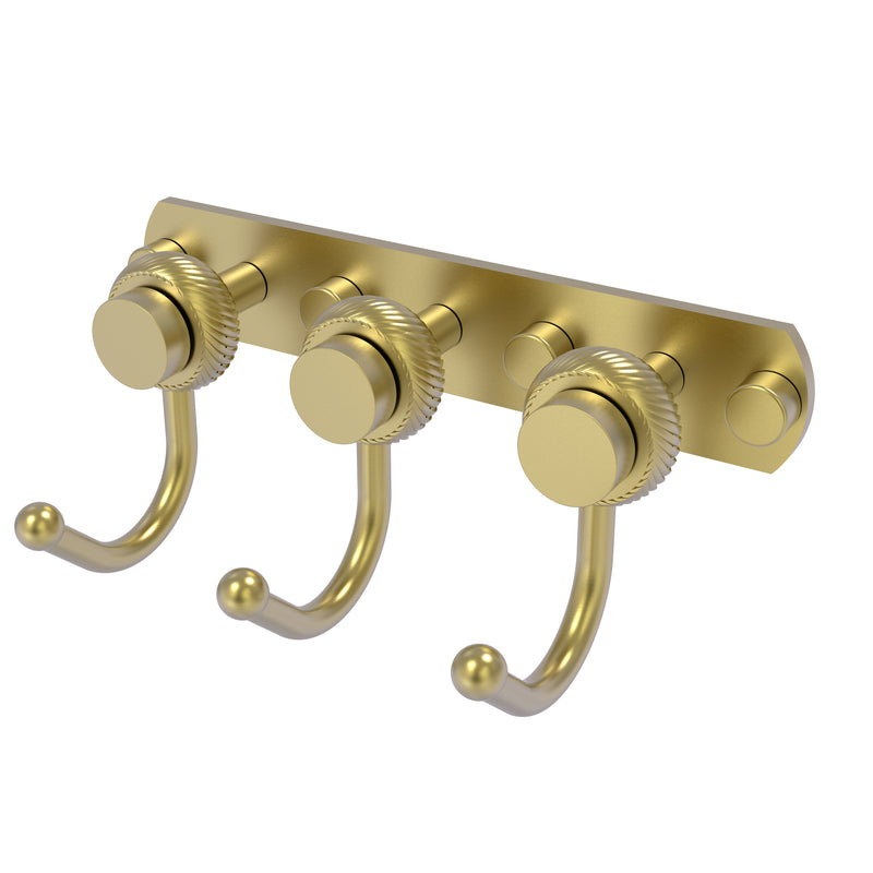 Allied Brass Mercury Collection 3 Position Multi Hook with Twisted Accent 920T-3-SBR