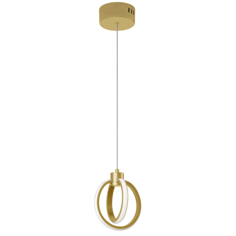 Dainolite 14W Pendant Aged Brass with White Silicone Diffuser 9228-614LEDP-AGB