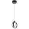 Dainolite 14W Pendant Matte Black with White Silicone Diffuser 9228-614LEDP-MB