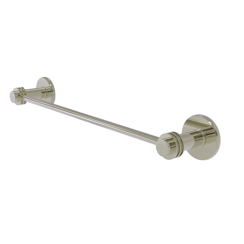 Allied Brass Mercury Collection 24 Inch Towel Bar with Dotted Accent 931D-24-PNI