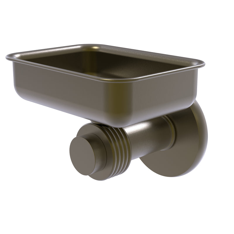 Allied Brass Mercury Collection Wall Mounted Soap Dish with Groovy Accents 932G-ABR