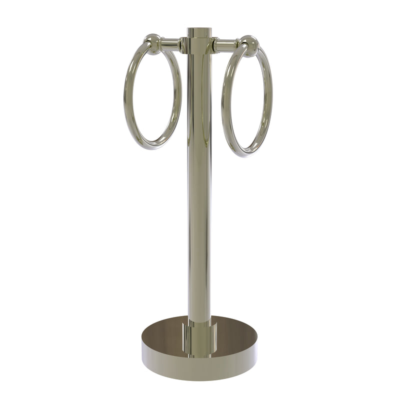 Allied Brass Vanity Top 2 Towel Ring Guest Towel Holder 953-PNI