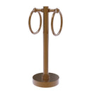 Allied Brass Vanity Top 2 Towel Ring Guest Towel Holder with Dotted Accents 953D-BBR