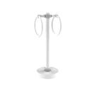 Allied Brass Vanity Top 2 Towel Ring Guest Towel Holder with Dotted Accents 953D-WHM