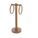 Allied Brass Vanity Top 2 Towel Ring Guest Towel Holder with Groovy Accents 953G-BBR