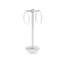 Allied Brass Vanity Top 2 Towel Ring Guest Towel Holder with Groovy Accents 953G-WHM