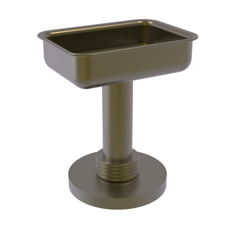 Allied Brass Vanity Top Soap Dish with Groovy Accents 956G-ABR