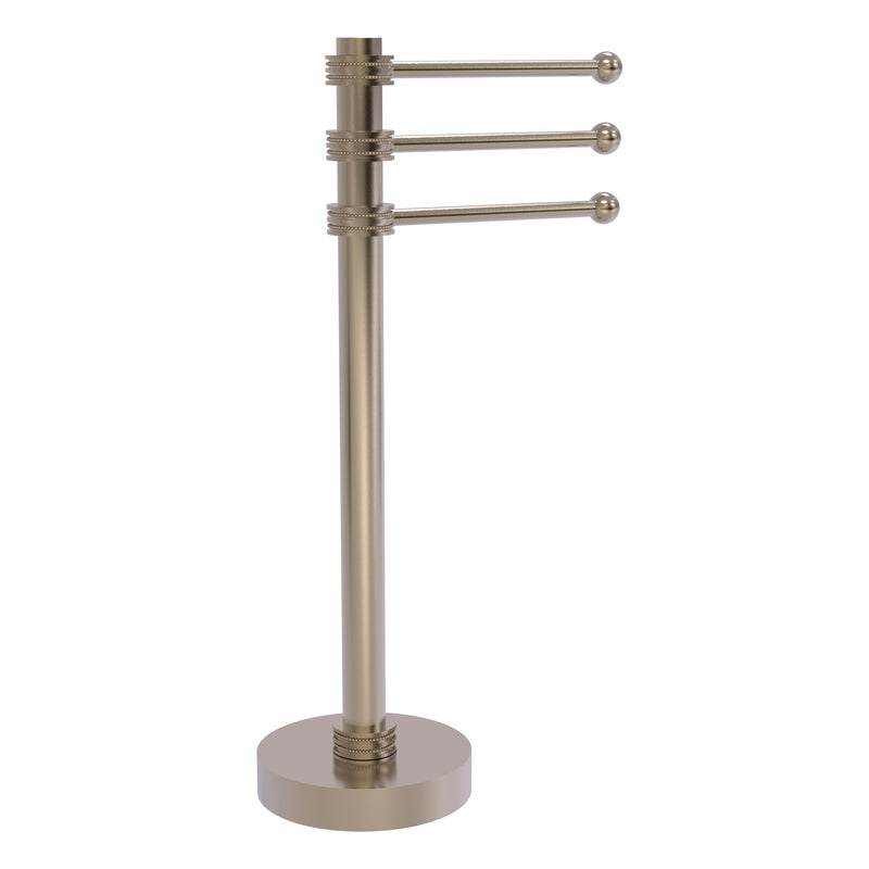 Allied Brass Vanity Top 3 Swing Arm Guest Towel Holder with Dotted Accents 973D-PEW