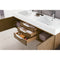 James Martin Mercer Island 59" Double Vanity Latte Oak with Glossy White Composite Top 389-V59D-LTO-A-GW