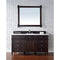 James Martin Brittany 60" Burnished Mahogany Single Vanity with 3 cm Classic White Quartz Top 650-V60S-BNM-3CLW