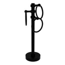 Allied Brass Vanity Top 3 Towel Ring Guest Towel Holder 983-BKM