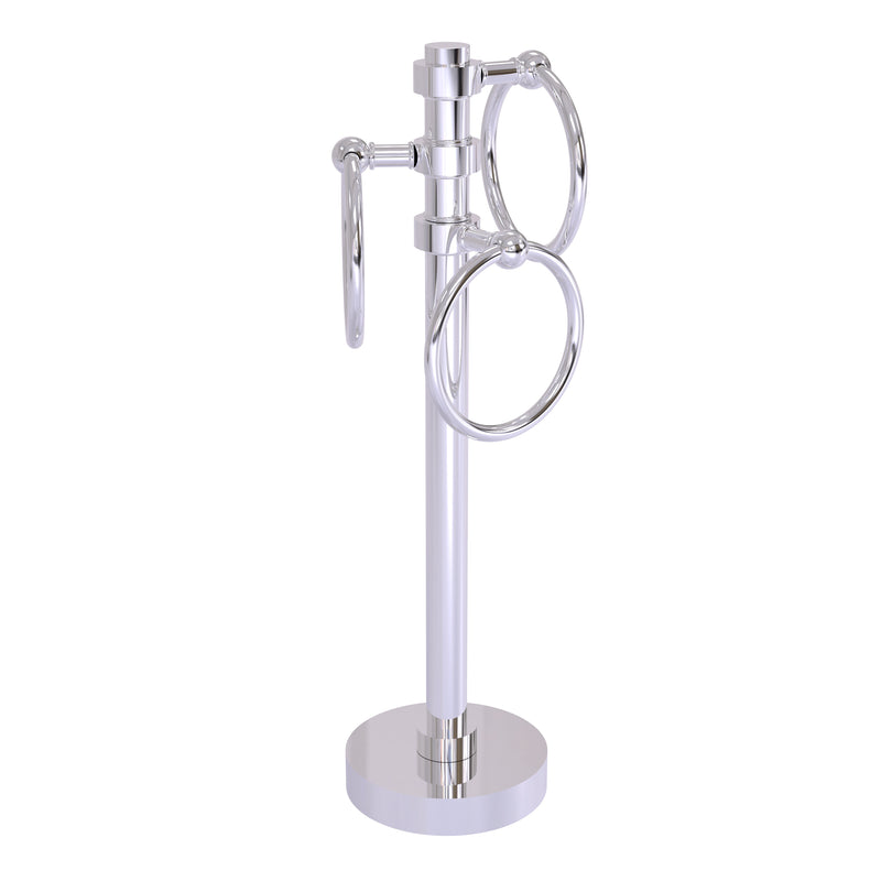 Allied Brass Vanity Top 3 Towel Ring Guest Towel Holder 983-PC