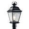 Kichler Mount Vernon 1 Light Post Light Black 9909BK