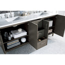 James Martin Metropolitan 72" Silver Oak Double Vanity with 3 cm Arctic Fall Solid Surface Top 850-V72-SOK-3AF