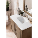 James Martin Portland 36" Single Vanity Whitewashed Walnut with 3 cm Classic White Quartz Top 620-V36-WW-3CLW